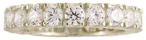 Cubic Zirconias Set in 14 Karat White Gold