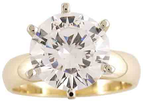 3.00Ct Round Cubic Zirconia Solitaire On A 4mm Band