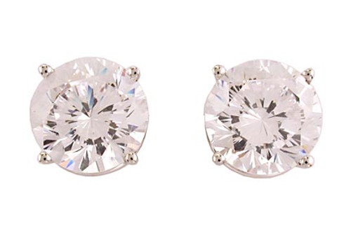 2.00Ct/4.00 TCW 14K White Gold CZ 4 Prong Stud Earrings