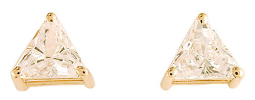 1.00/2.00 TCW 14Kt Gold Cubic Zirconia Stud Earrings