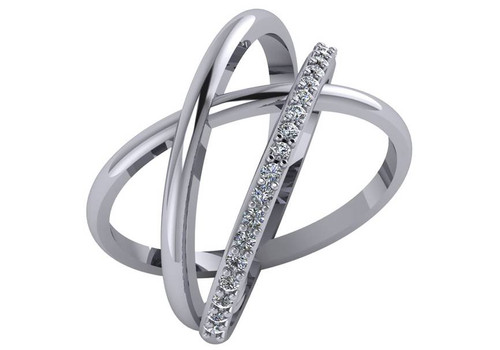14 Karat Gold Criss Cross Ring