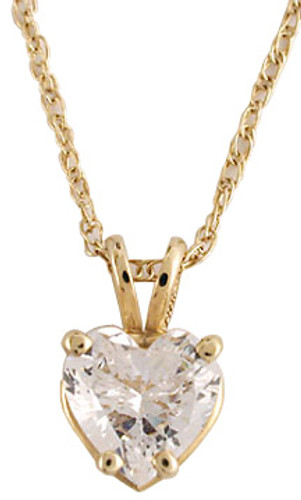 Stunning 1.00Ct Heart Cubic Zirconia Pendant