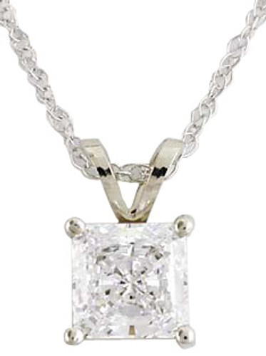 Stunning 1.00Ct Hand Cut & Polished Princess Cut Cubic Zirconia