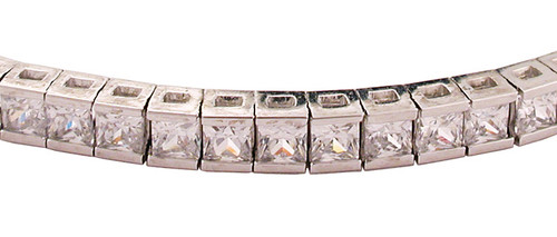 Channel Set Princess Cut Tennis Bracelet