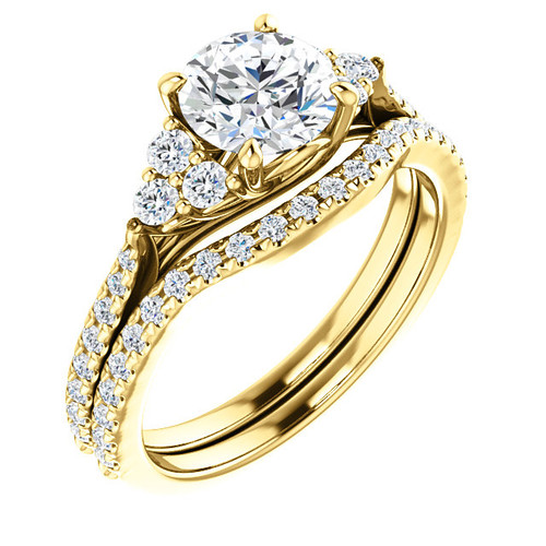 Fine Cubic Zirconia in 14 Karat Yellow Gold