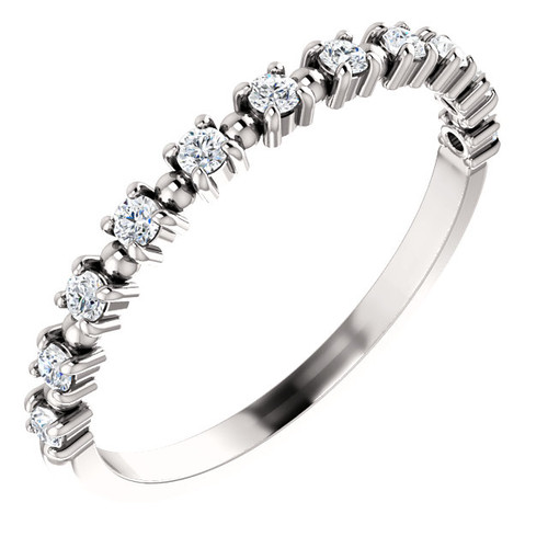Stunning Cubic Zirconia Half Eternity Band