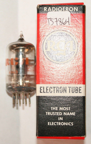 In Box RCA USA 5725/6AS6W Black Plate Top O GET Vacuum Tube 92%
