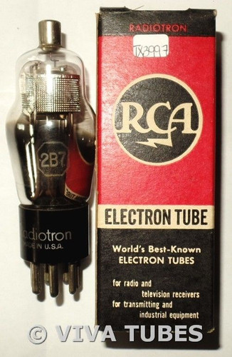 NOS NIB RCA USA 2B7 Silver Mesh Plate Bottom D Foil Get Vacuum Tube 100+%