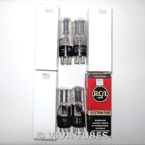 NOS Matched Quad (4) RCA Radiotron USA 25Z5 Black Plate Tubular Vacuum Tubes