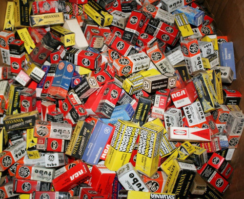 Mixed Grab Bag Lot of 100 In Box Vintage Radio TV HAM Vacuum Tubes Valves
