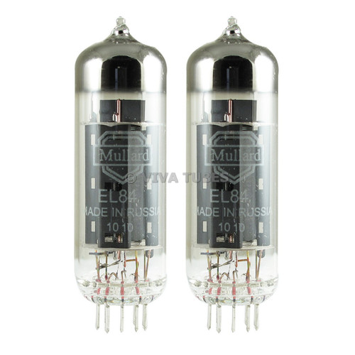 Brand New Plate Current Matched Pair Mullard Reissue EL84 / 6BQ5 Vacuum Tubes
