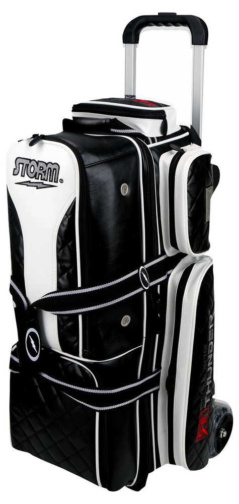 Storm Rolling Thunder 3 Ball Roller Bowling Bag By Free Storm Rolling Thunder 3 Ball Roller Bowling Bag Black Signature