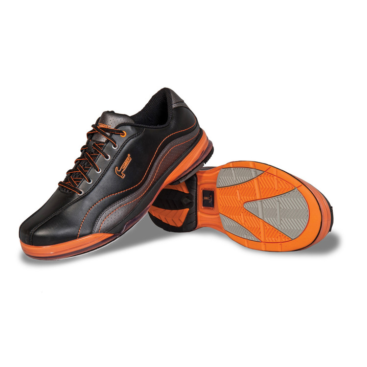 Hammer Force Mens Bowling Shoes Black Carbon Orange Right Hand Wide Width