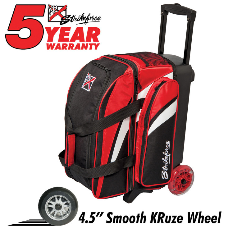 Cruiser Smooth 2 Ball Double Roller Bowling Bag Red