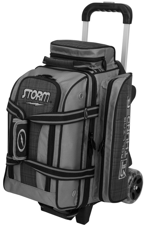 Storm Rolling Thunder 2-Ball Roller Bowling Bag Plaid Grey Black