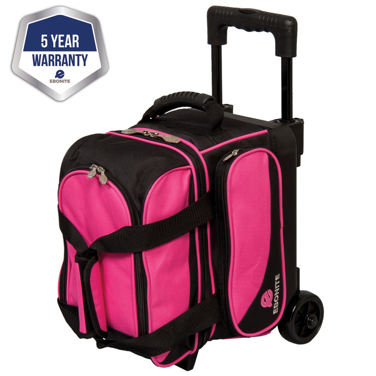 Ebonite Transport 1 Ball Single Roller Bowling Bag Pink