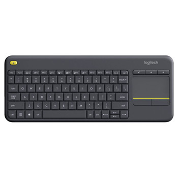 Logitech Wireless Touch Keyboard K400 Plus - PC-to-TV control - Black Logitech Wireless Touch Keyboard K400 Plus - PC-to-TV control - Black