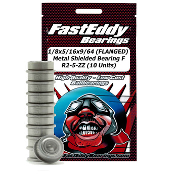 1/8x5/16x9/64 (FLANGED) Metal Shielded Bearing FR2-5-ZZ (10 Units) 1/8x5/16x9/64 (FLANGED) Metal Shielded Bearing FR2-5-ZZ (10 Units)