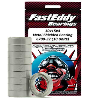 10x15x4 Metal Shielded Bearing 6700-ZZ (10 Units) 10x15x4 Metal Shielded Bearing 6700-ZZ (10 Units)