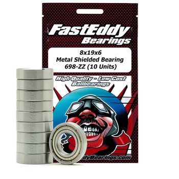 8x19x6 Metal Shielded Bearing 698-ZZ (10 Units) 8x19x6 Metal Shielded Bearing 698-ZZ (10 Units)