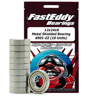 12x24x6 Metal Shielded Bearing 6901-ZZ (10 Units) 12x24x6 Metal Shielded Bearing 6901-ZZ (10 Units)