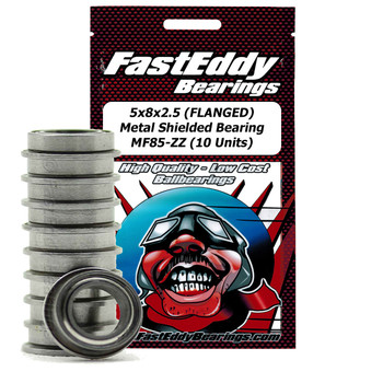 5x8x2.5 (FLANGED) Metal Shielded Bearing MF85-ZZ (10 Units) 5x8x2.5 (FLANGED) Metal Shielded Bearing MF85-ZZ (10 Units)