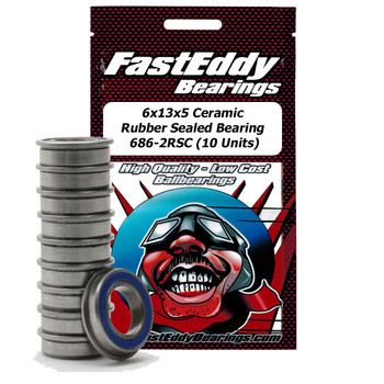 8x16x5 Flanged Ceramic Rubber Sealed Bearing F688-2RSC (10 Units) 8x16x5 Flanged Ceramic Rubber Sealed Bearing F688-2RSC (10 Units)