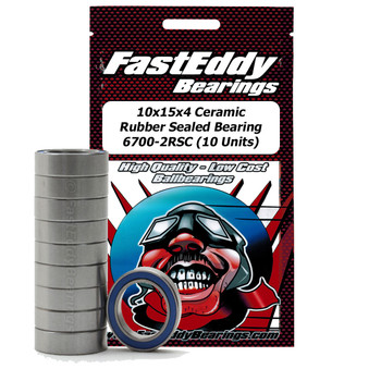 10x15x4 Ceramic Rubber Sealed Bearing 6700-2RSC (10 Units) 10x15x4 Ceramic Rubber Sealed Bearing 6700-2RSC (10 Units)