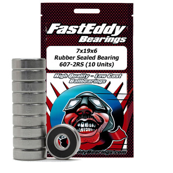 7x19x6 Rubber Sealed Bearing 607-2RS (10 Units) 7x19x6 Rubber Sealed Bearing 607-2RS (10 Units)
