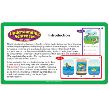 Understanding Sentences Fun Deck Understanding Sentences Fun Deck