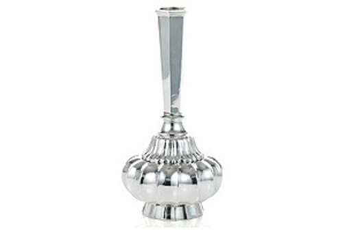 Silver-Plated Paneled Vase