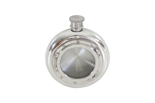 Porthole English Pewter Flask