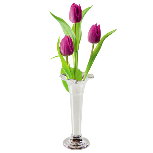 Silver Plate Bud Edge Vase