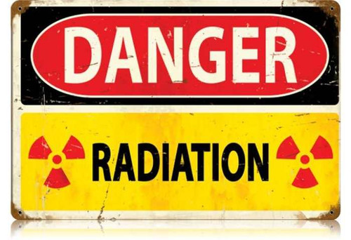 Vintage-Retro Danger Radiation Metal-Tin Sign