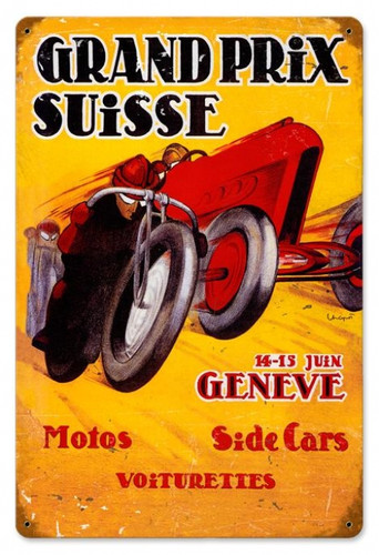 Vintage-Retro Grand Prix Suisse Metal-Tin Sign