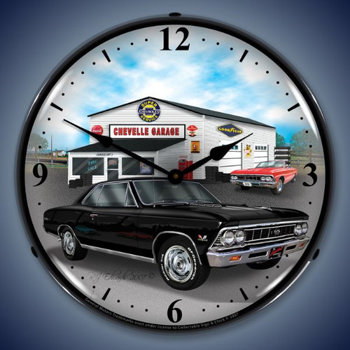 Vintage-Retro 1966 Chevelle Lighted Wall Clock