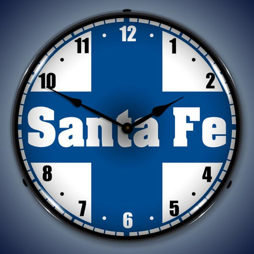 Vintage-Retro Santa Fe Railroad Lighted Wall Clock