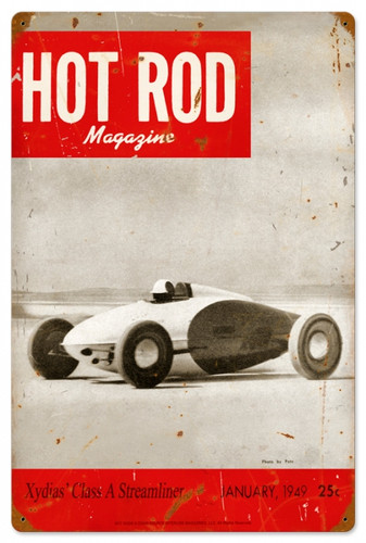 Vintage-Retro Hot Rod Magazine 17899 Metal-Tin Sign