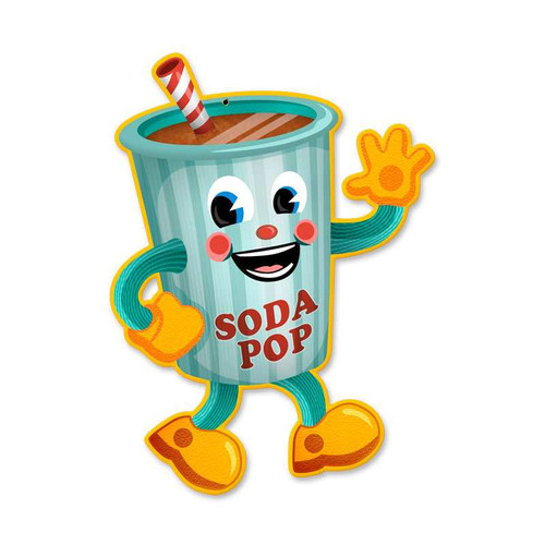 Vintage Soda Pop Tin Sign 10 x 14 Inches