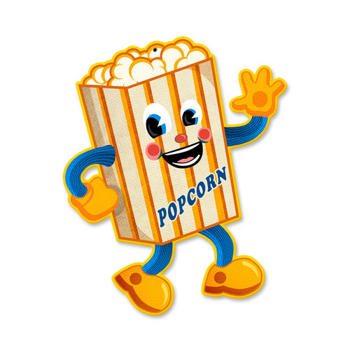 Vintage Pop Corn Tin Sign 11 x 14 Inches