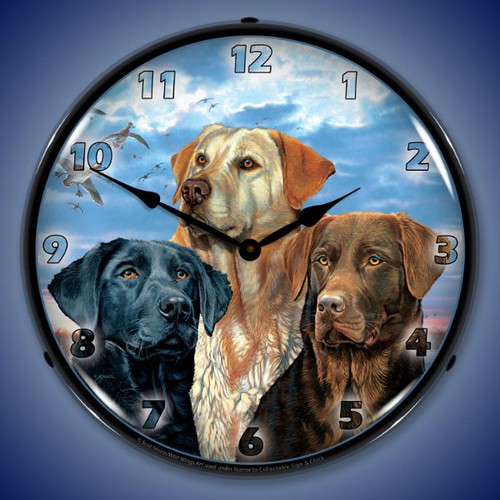Labrador Retriever Lighted Wall Clock