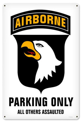 101st Airborne Parking Metal Sign 12 x 18 Inches