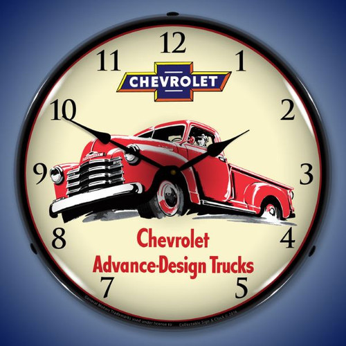 1953 Chevrolet Truck Lighted Wall Clock 14 x 14 Inches