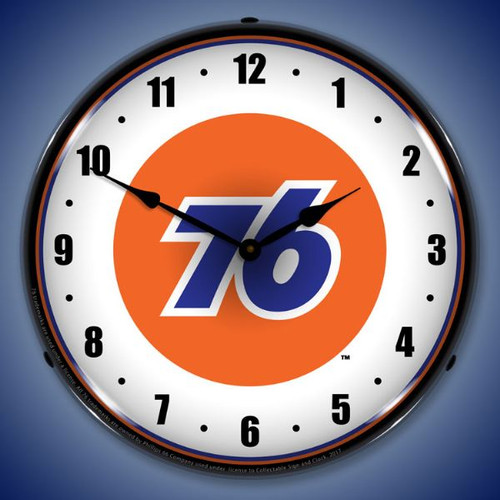 Union 76 Lighted Wall Clock 14 x 14 Inches