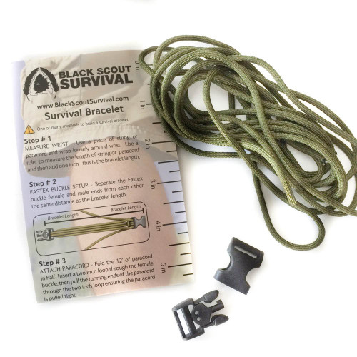 BLACK SCOUT SURVIVAL ™ BRACELET KIT