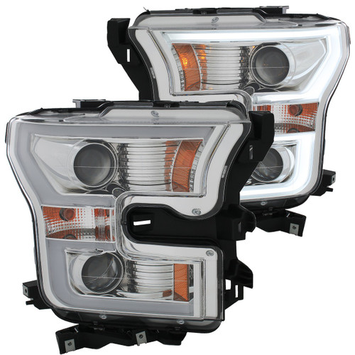 2015-2017 Ford F-150 Anzo LED Outline Projection Headlights (Chrome Housings) 2015-2017 Ford F-150 Anzo LED Outline Projection Headlights (Chrome Housings)
