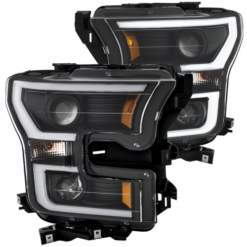 2015-2017 Ford F-150 Anzo Switchback Outline Projection Headlights (Black Housings) 2015-2017 Ford F-150 Anzo Switchback Outline Projection Headlights (Black Housings)