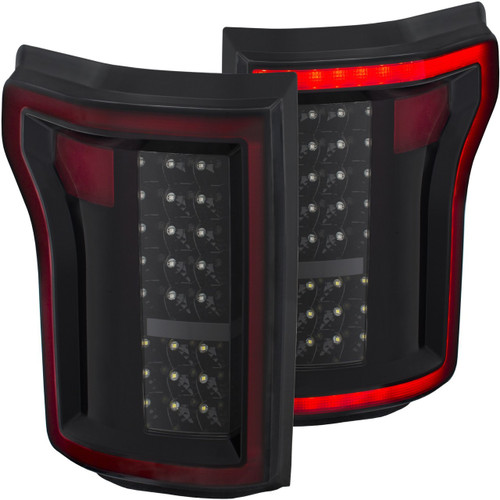 2015-2017 Ford F-150 Anzo DRL Outline LED Tail Lights (Black) 2015-2017 Ford F-150 Anzo DRL Outline LED Tail Lights (Black)