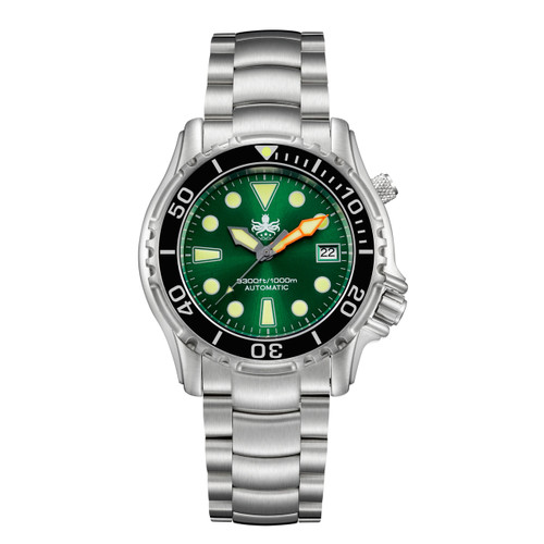 PHOIBOS OCEAN MASTER PY005A 1000M Automatic Diver Watch Green