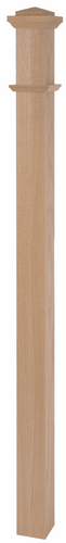 3.5" 4075 box newel red oak, white oak newel, hard maple, american cherry newel post, affordable stair parts from Lighted Landings.